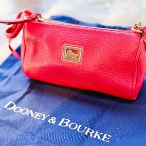 Dooney & Bourke Strawberry Leather Mini Barrel Bag Purse